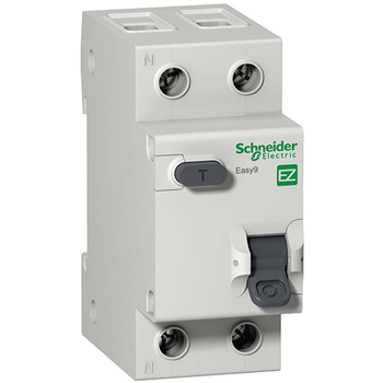 Дифференциальный автоматический выключатель Schneider Electric EASY 9 1P+N 16А 30мА C AC 4,5 кА - Электрика, НВА - Модульное оборудование - Дифференциальные автоматы - Магазин электротехнических товаров Проф Ток
